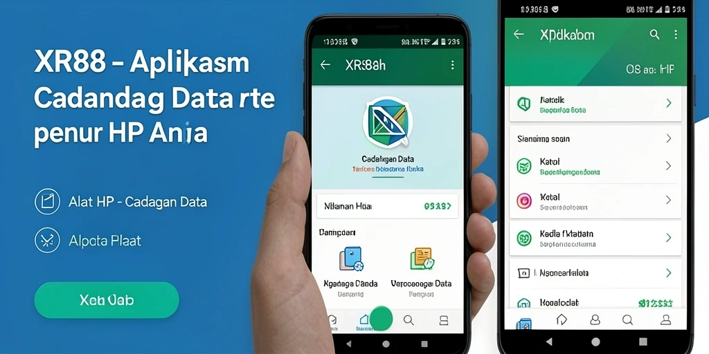 Tampilan antarmuka pengguna XR88 untuk cadangan data yang intuitif dan mudah diakses.