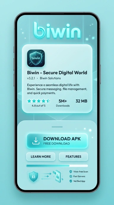 Tampilan halaman APK biwin